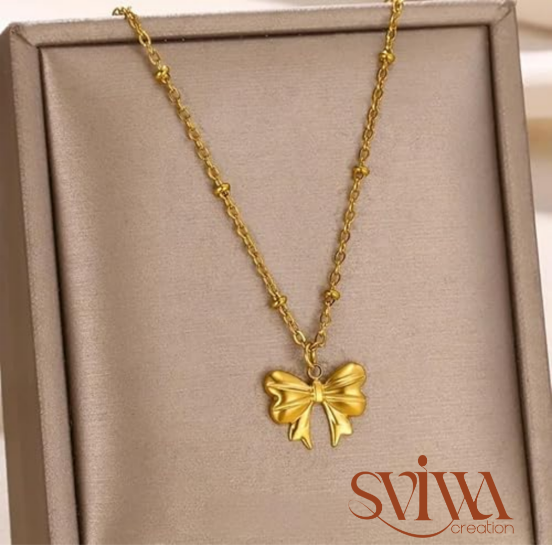 New Bow Charm Necklace