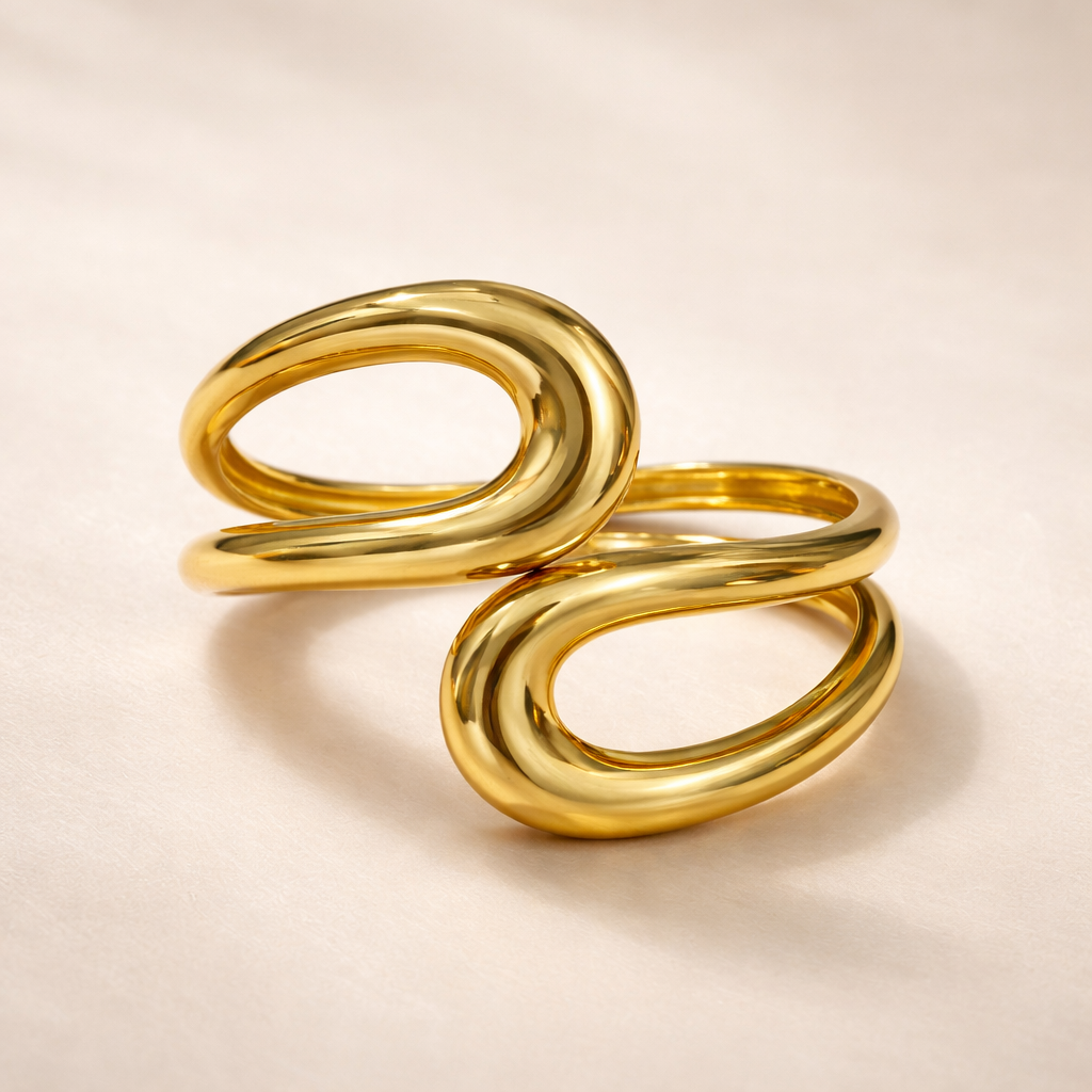 Sculptural Wave Cuff Bracelet