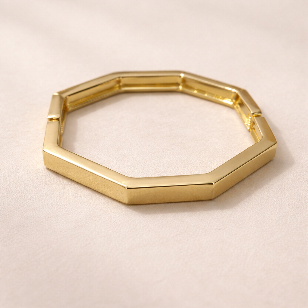 Octagonal Geometric Bangle