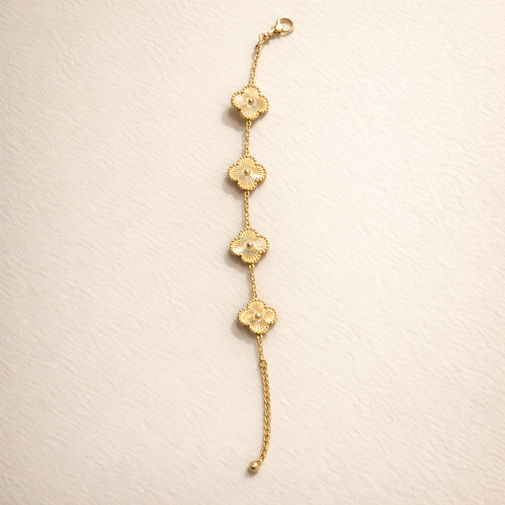 Four Clover Charm Bracelet