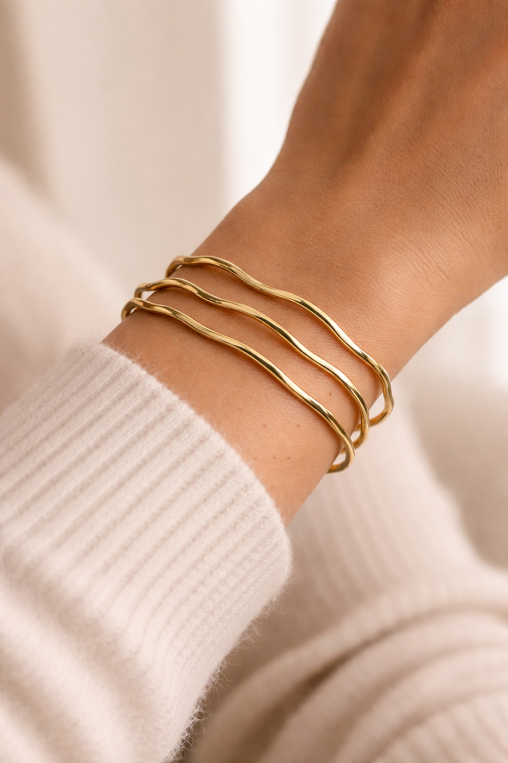 Wavy Bangle Set