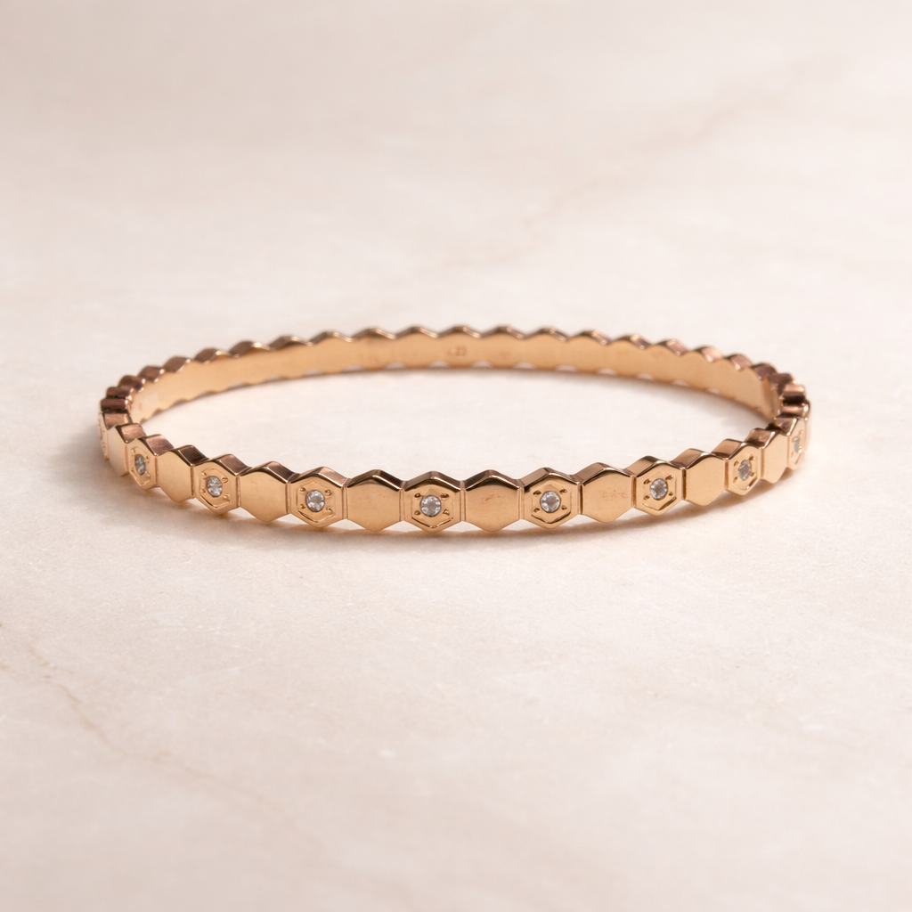 Honeycomb Crystal Bangle