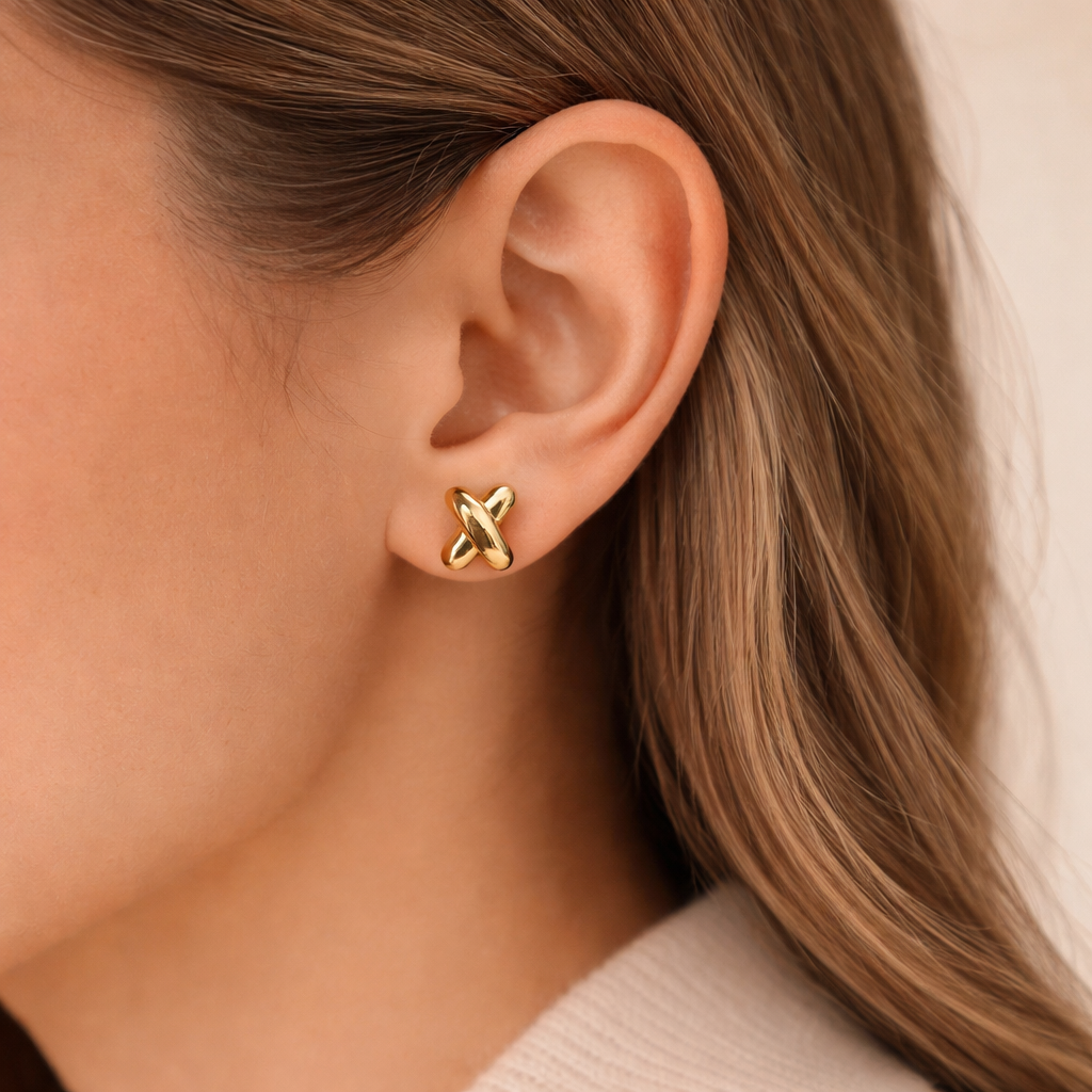 Twisted X Stud Earrings