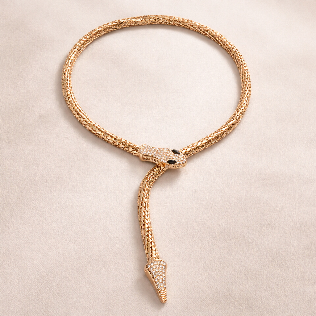 Crystal Snake Necklace