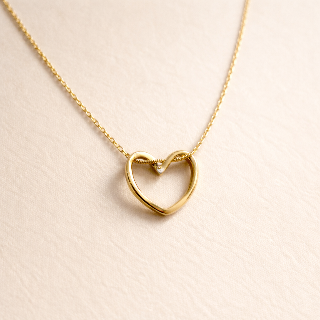 Open Heart Crystal Necklace