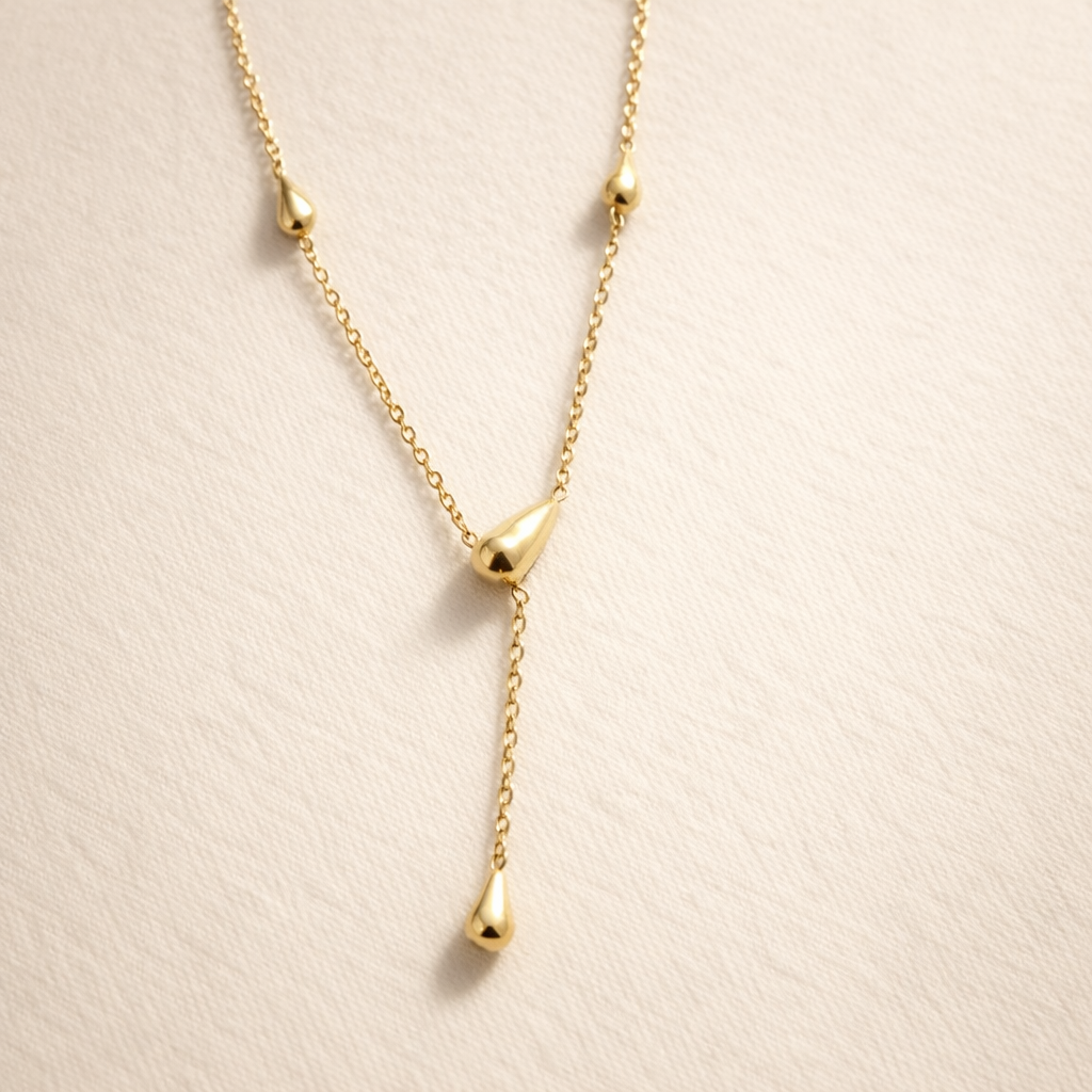 Teardrop Station Y-Necklace