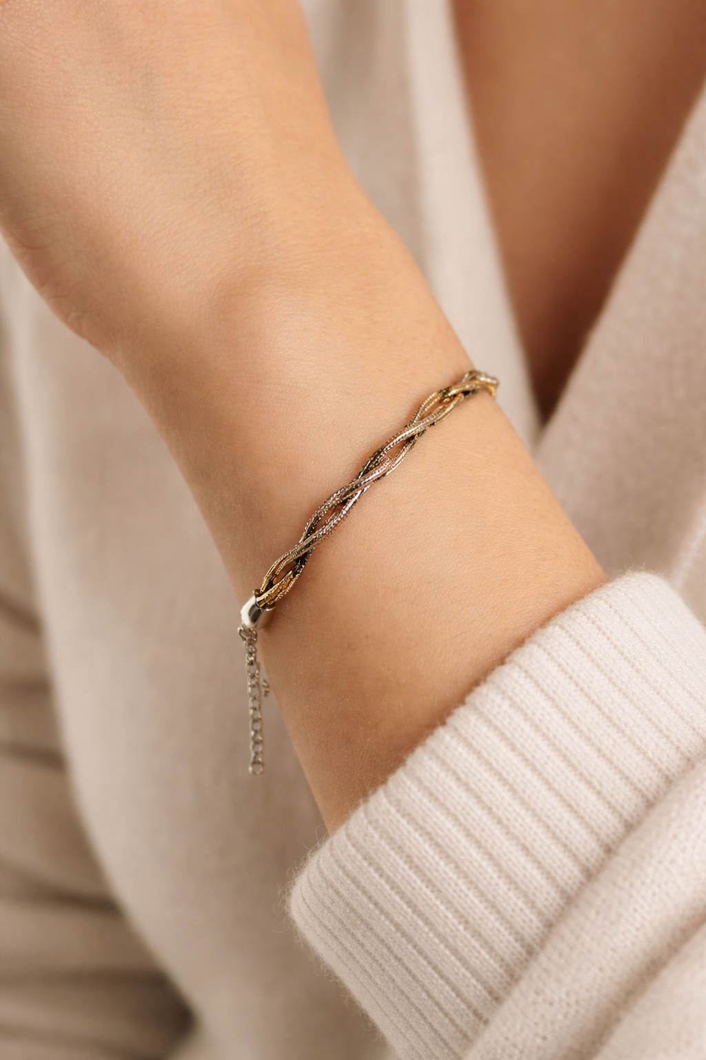 Twisted Multi-Strand Mesh Bracelet