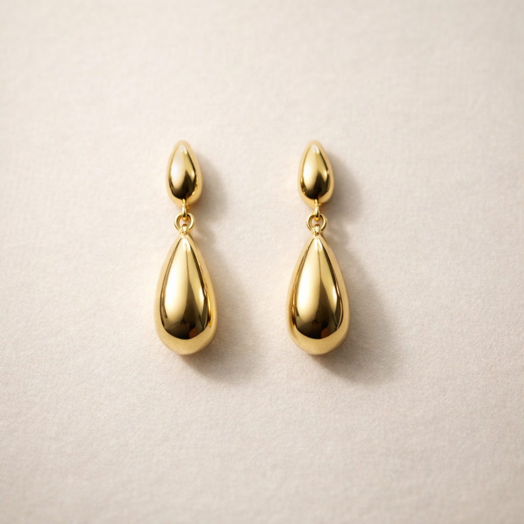 Double Teardrop Drop Earrings