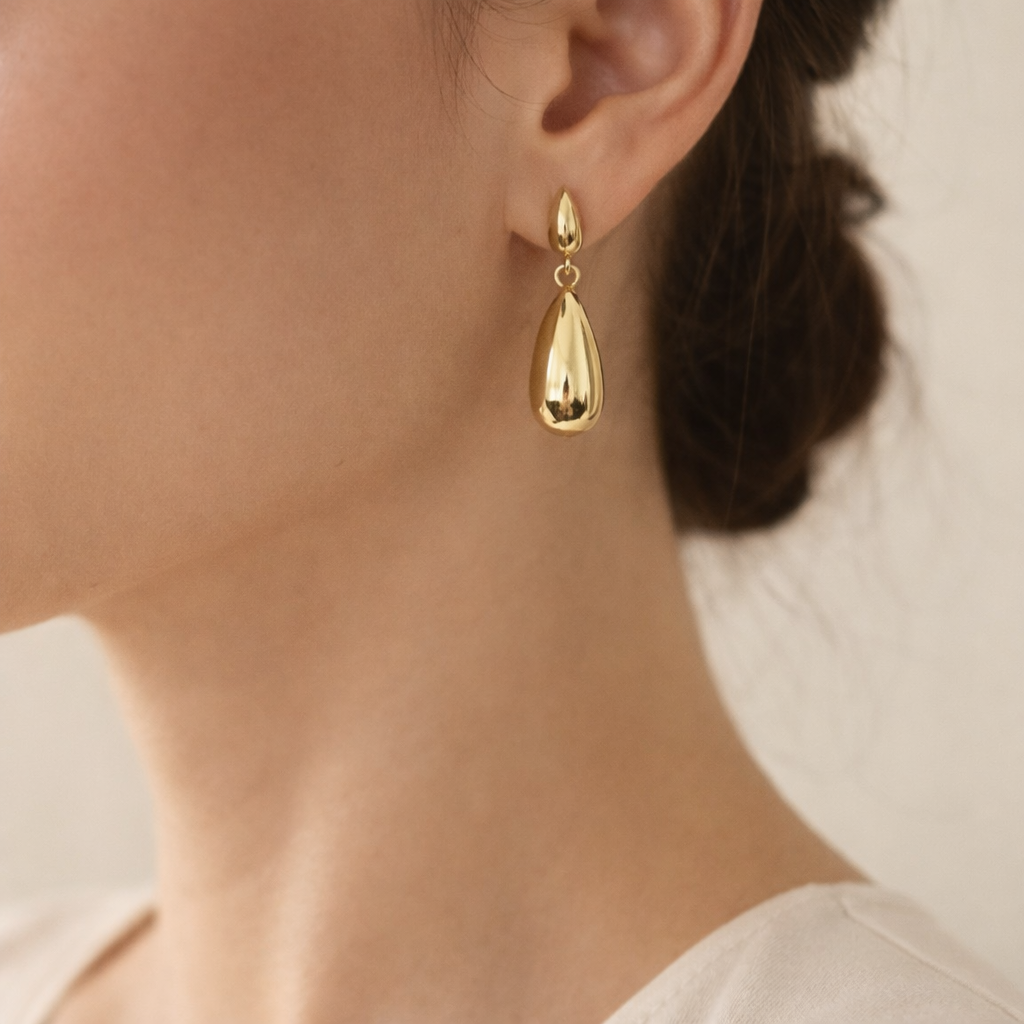 Double Teardrop Drop Earrings