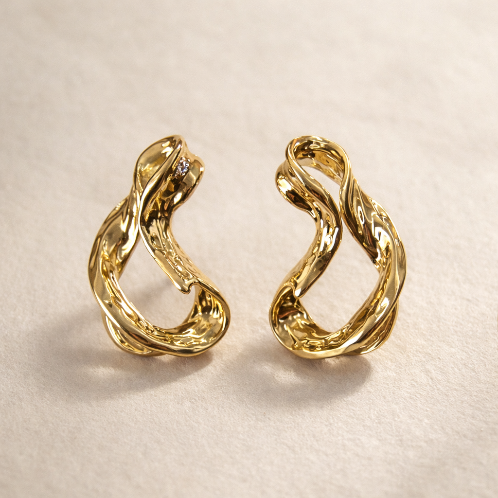 Twisted Rope Hoop Earrings
