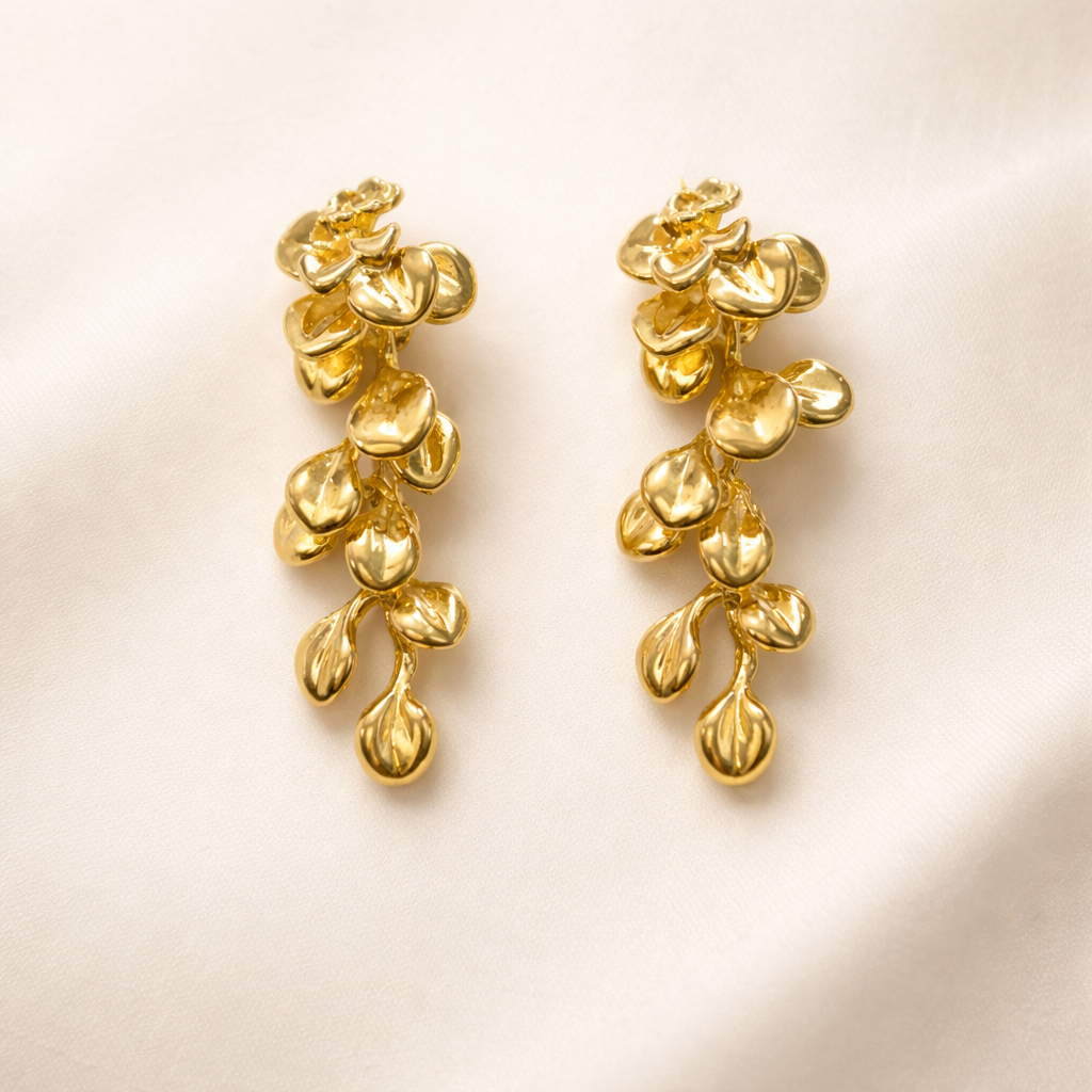 Botanical Petal Drop Earrings