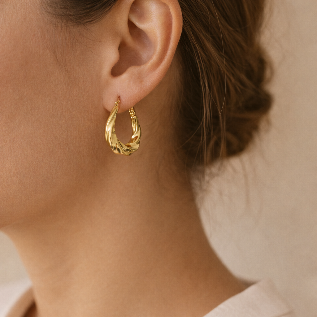 Twisted Hoop Earrings