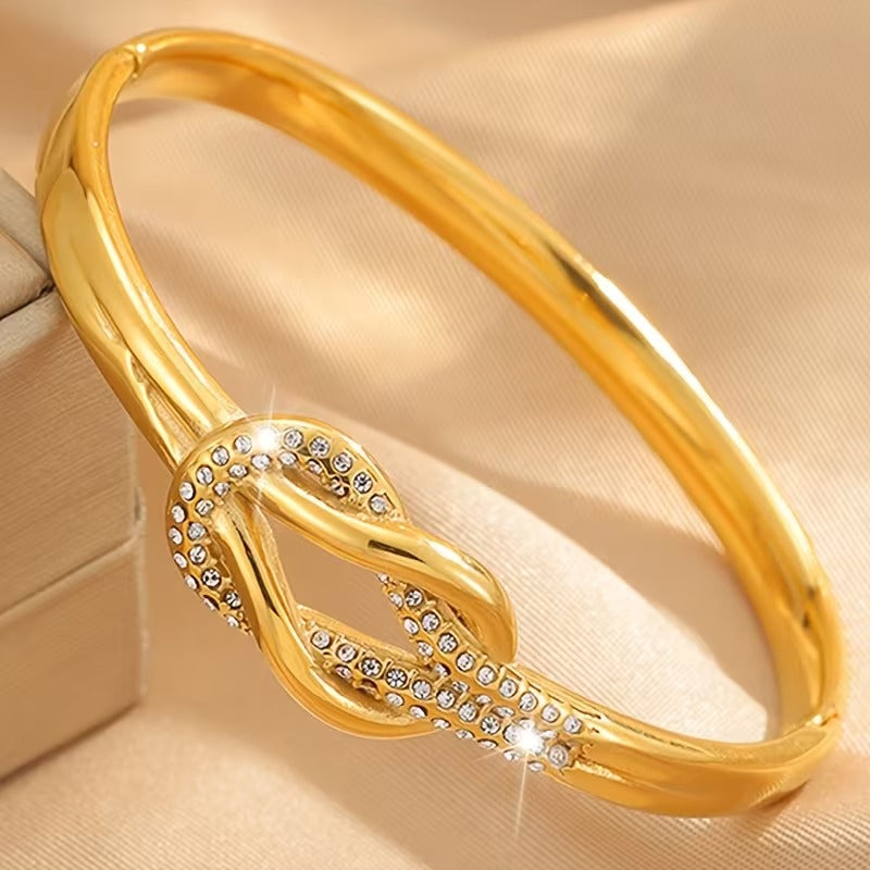 Crystal Knot Charm Bracelet