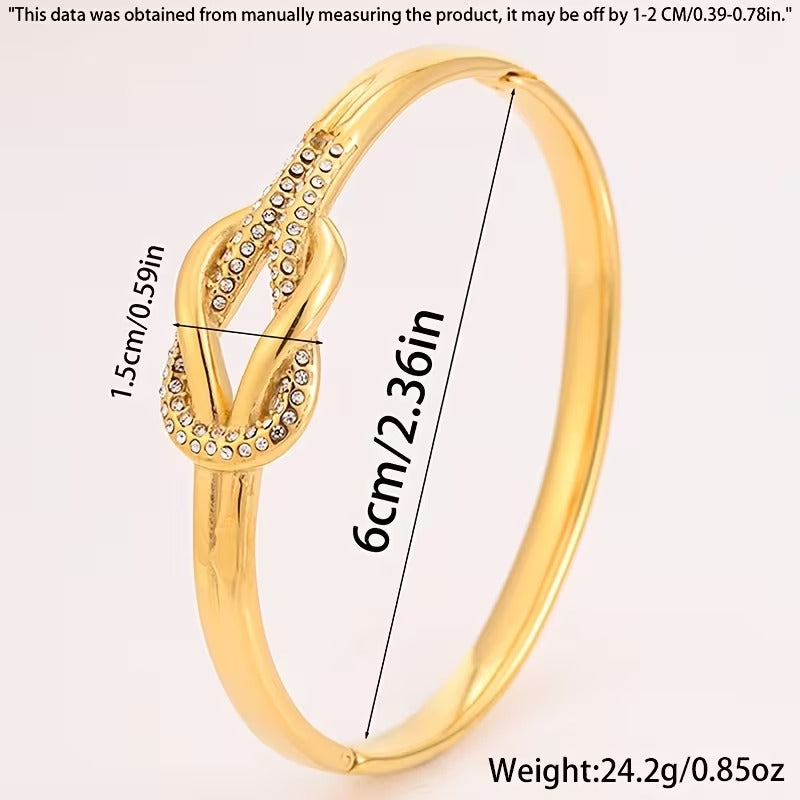 Crystal Knot Charm Bracelet