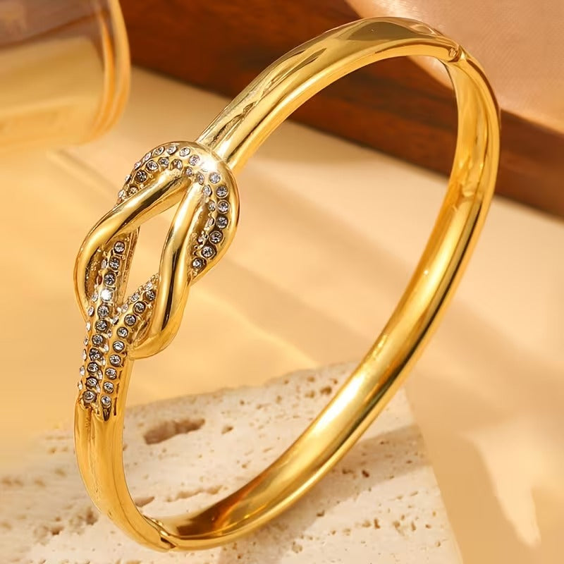 Crystal Knot Charm Bracelet