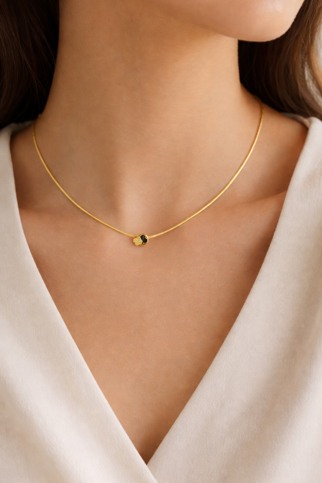 Gold Heart Charm Necklace