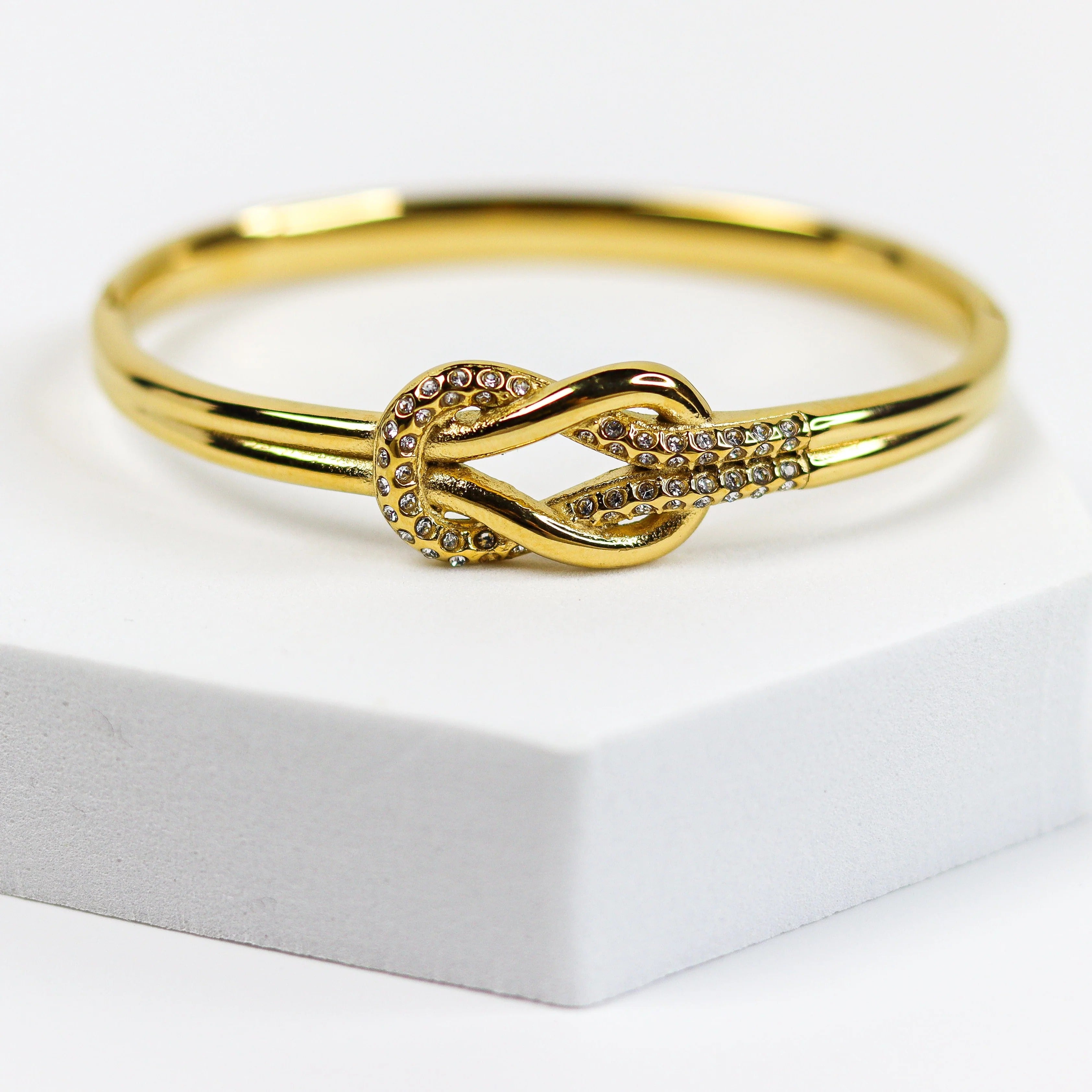 Crystal Knot Charm Bracelet