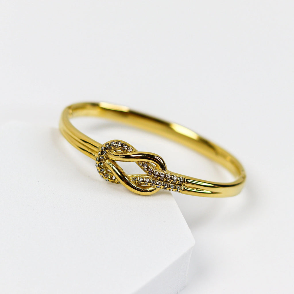 Crystal Knot Charm Bracelet