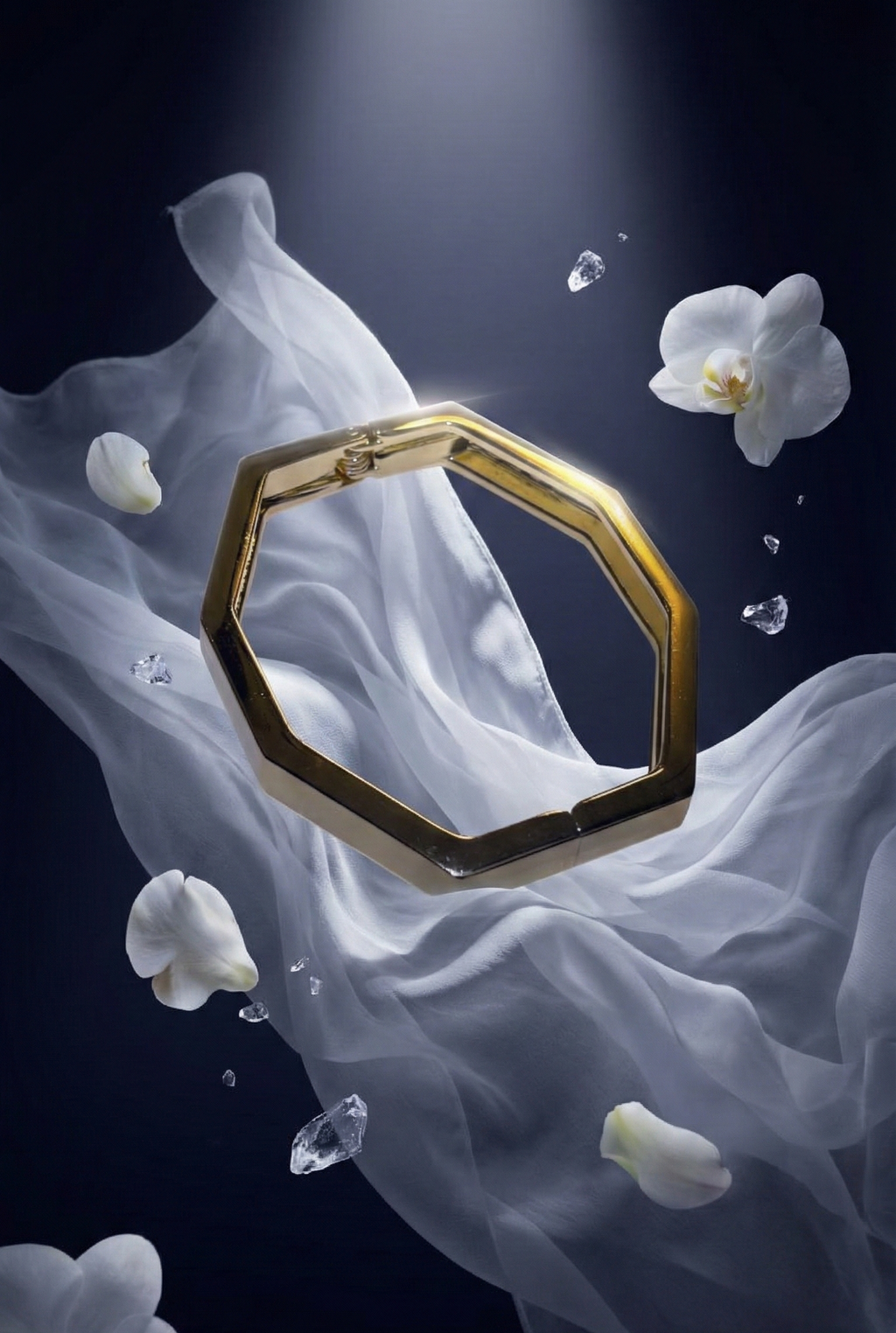 Geometric Hexagon Bangle