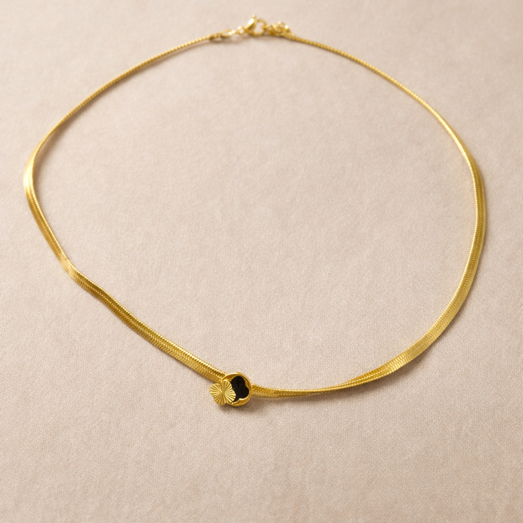 Gold Heart Charm Necklace