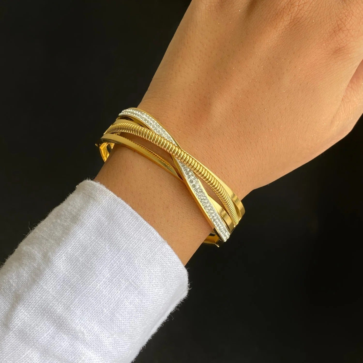 Dual-Twist Textured Bracelet