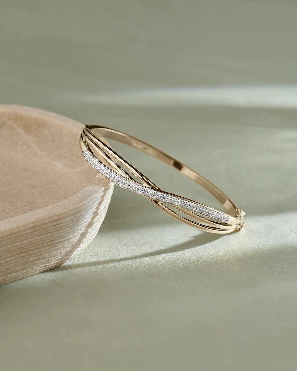 Triple- Twist Crystal Bracelet