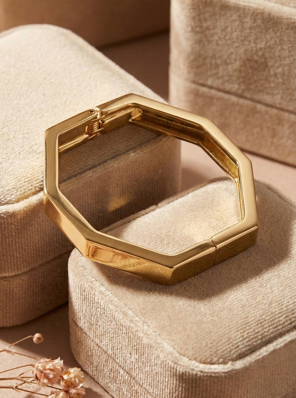 Geometric Hexagon Bangle