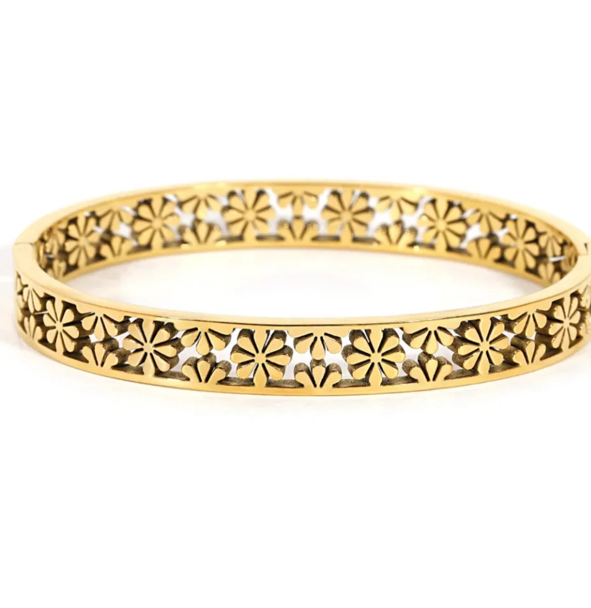 Floral Cutwork Shiny Bangle