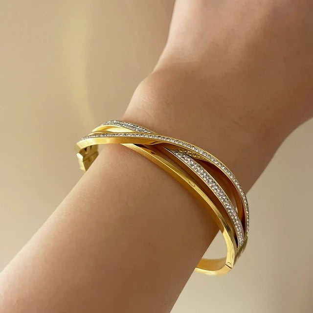 Double-Twist Layered Bracelet