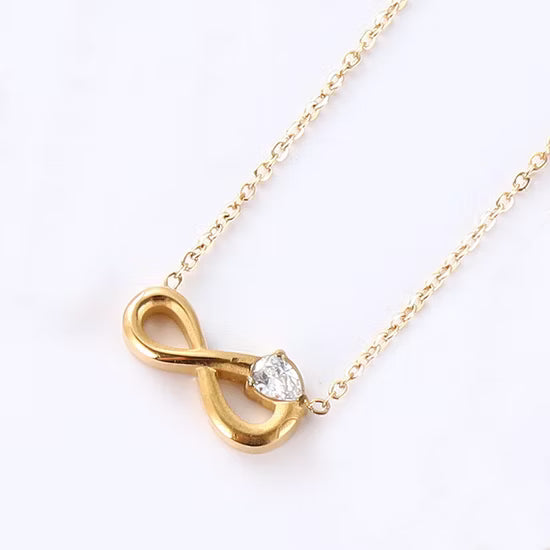 Infinity Figure Shiny Necklace