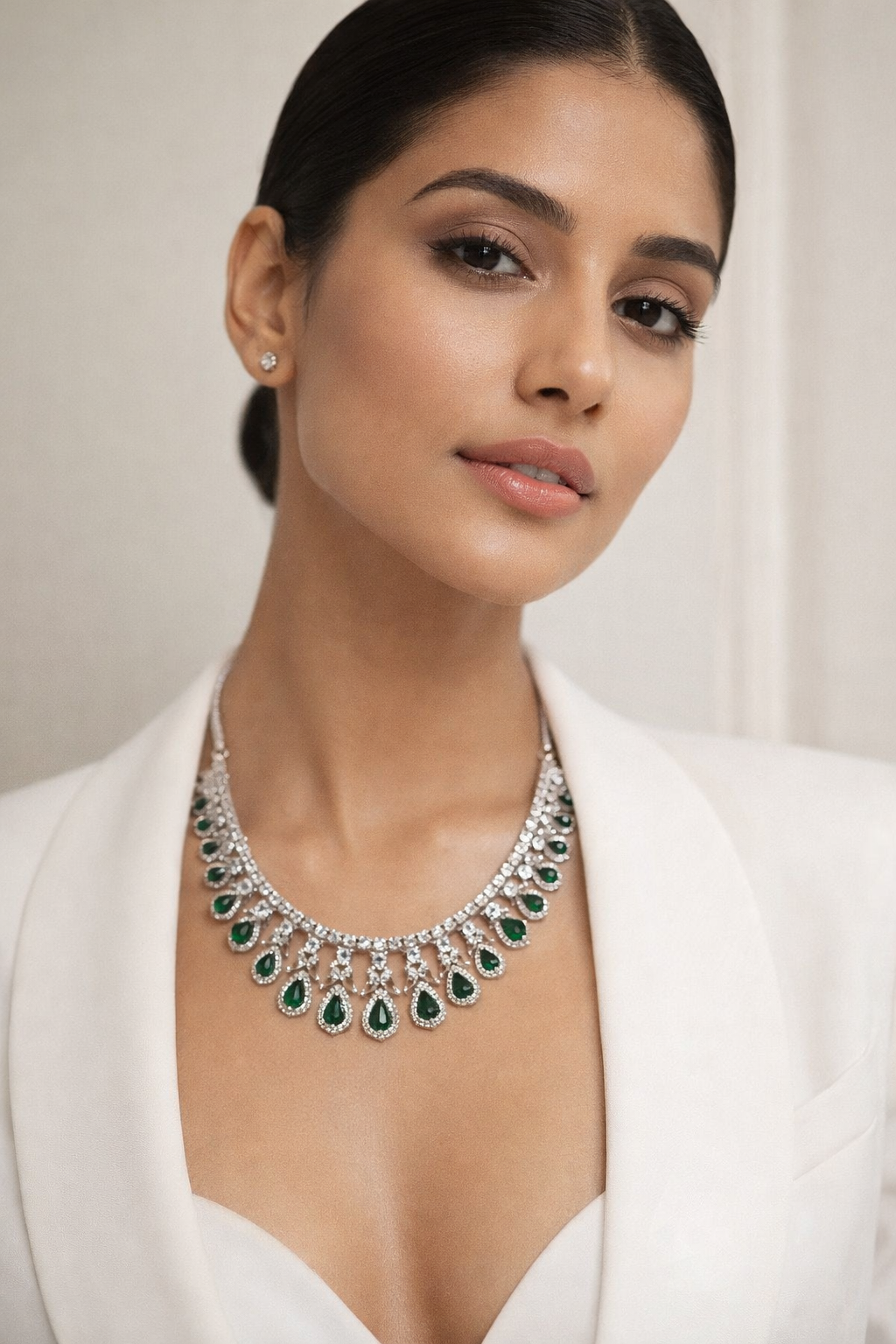 Emerald Crystal Statement Set