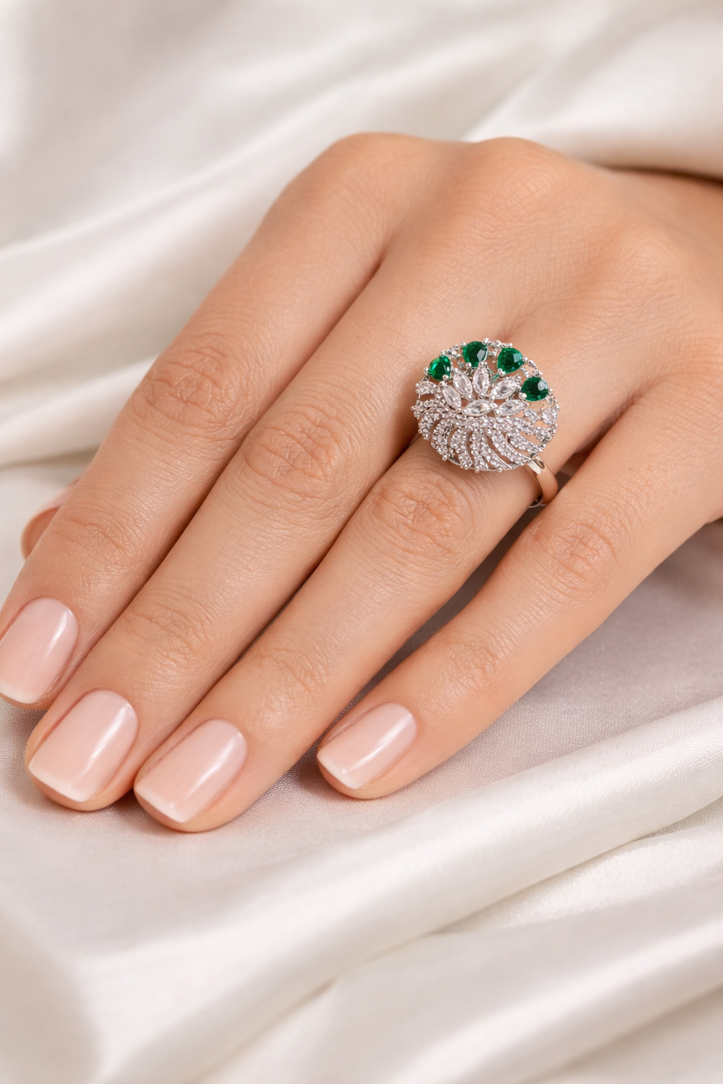 Emerald Crystal Statement Set