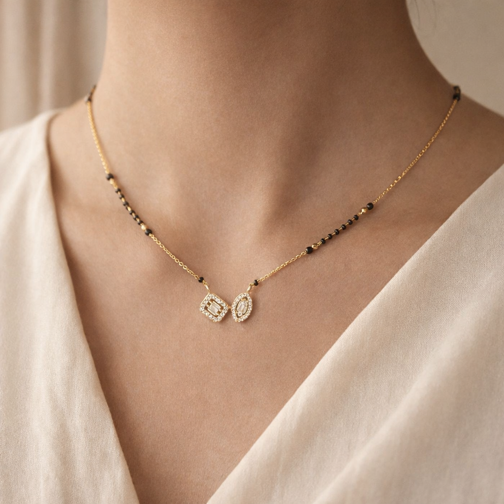 Crystal Charm Mangalsutra