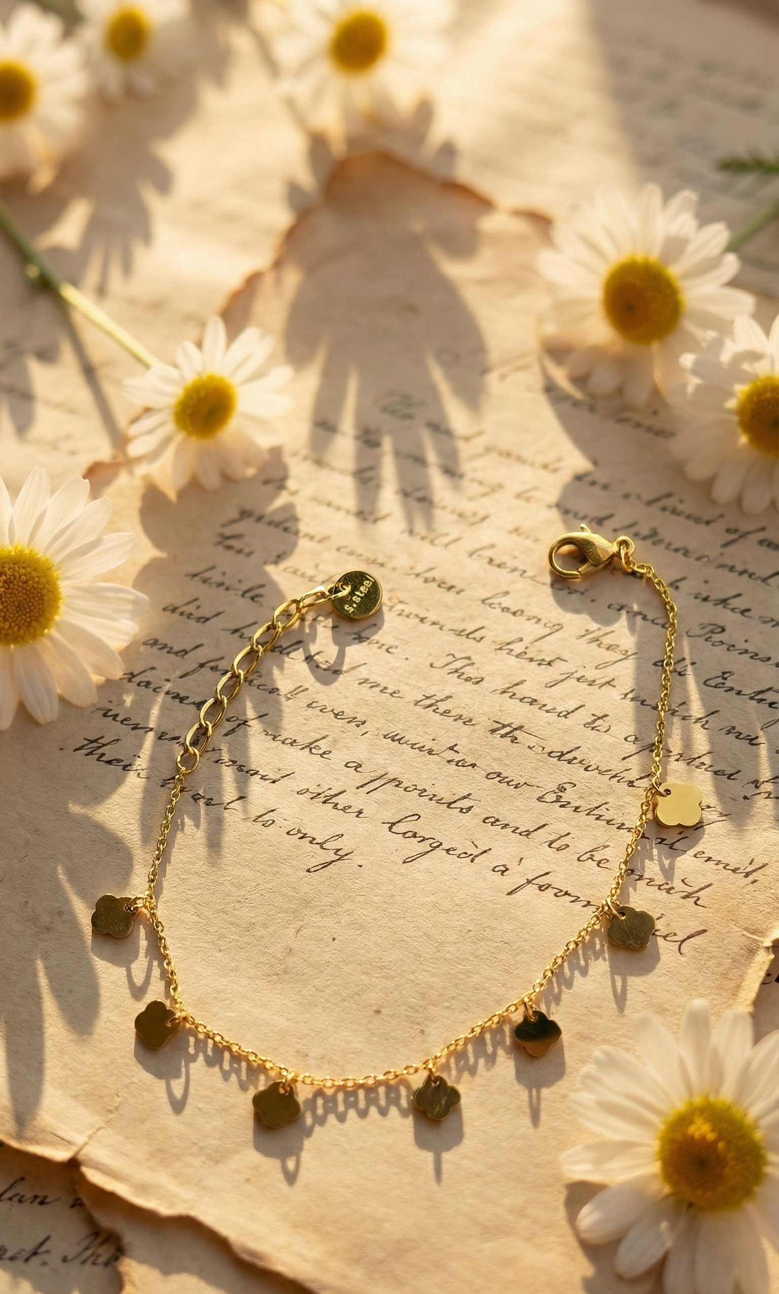 Golden Disc Charm Bracelet