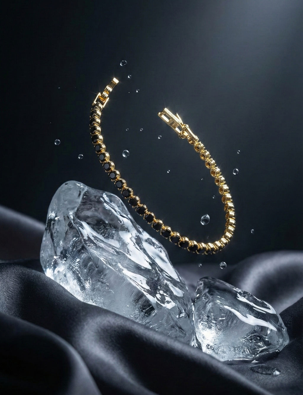 Black Stone Tennis Bracelet