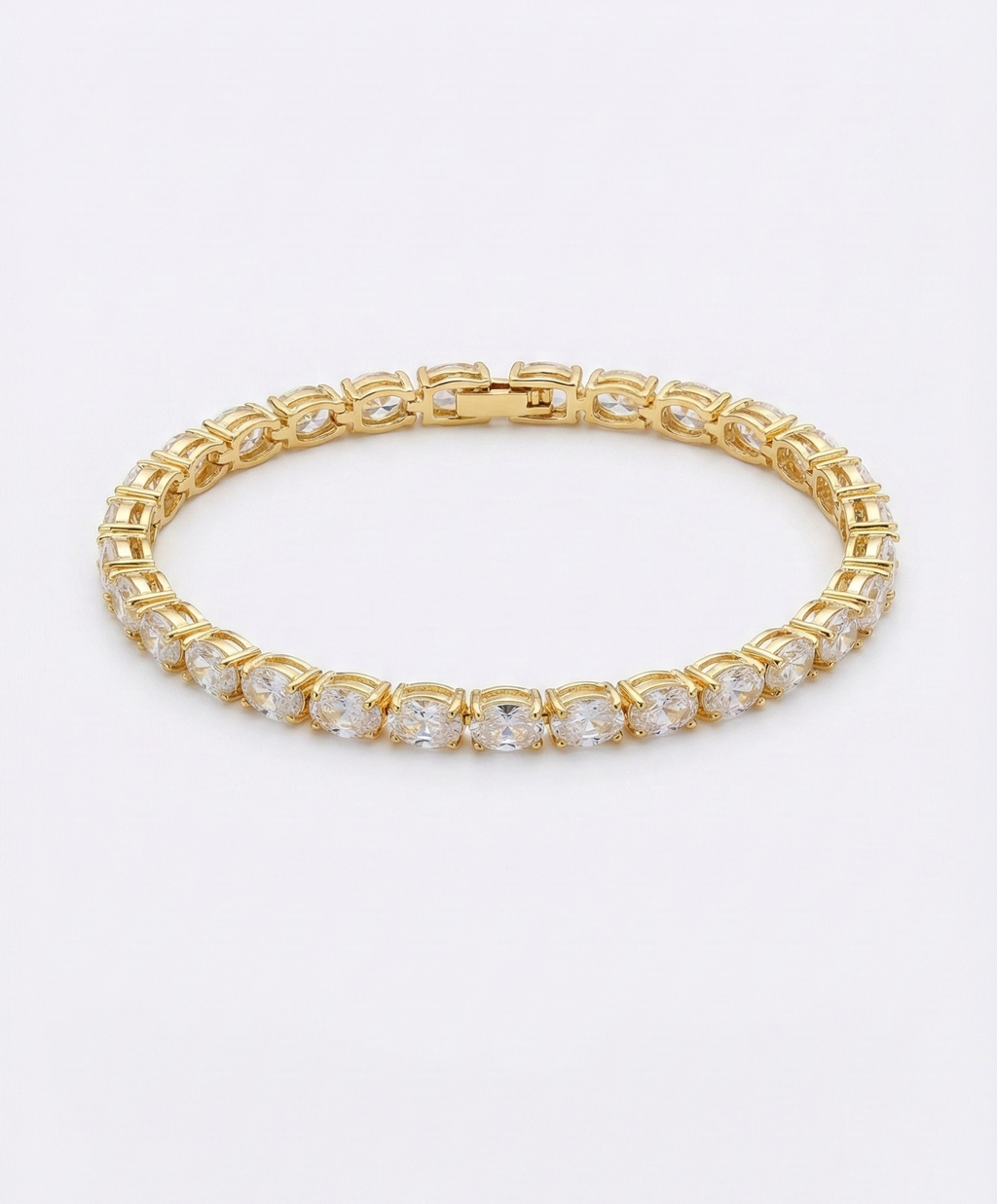 Crystal Oval Tennis Bracelet