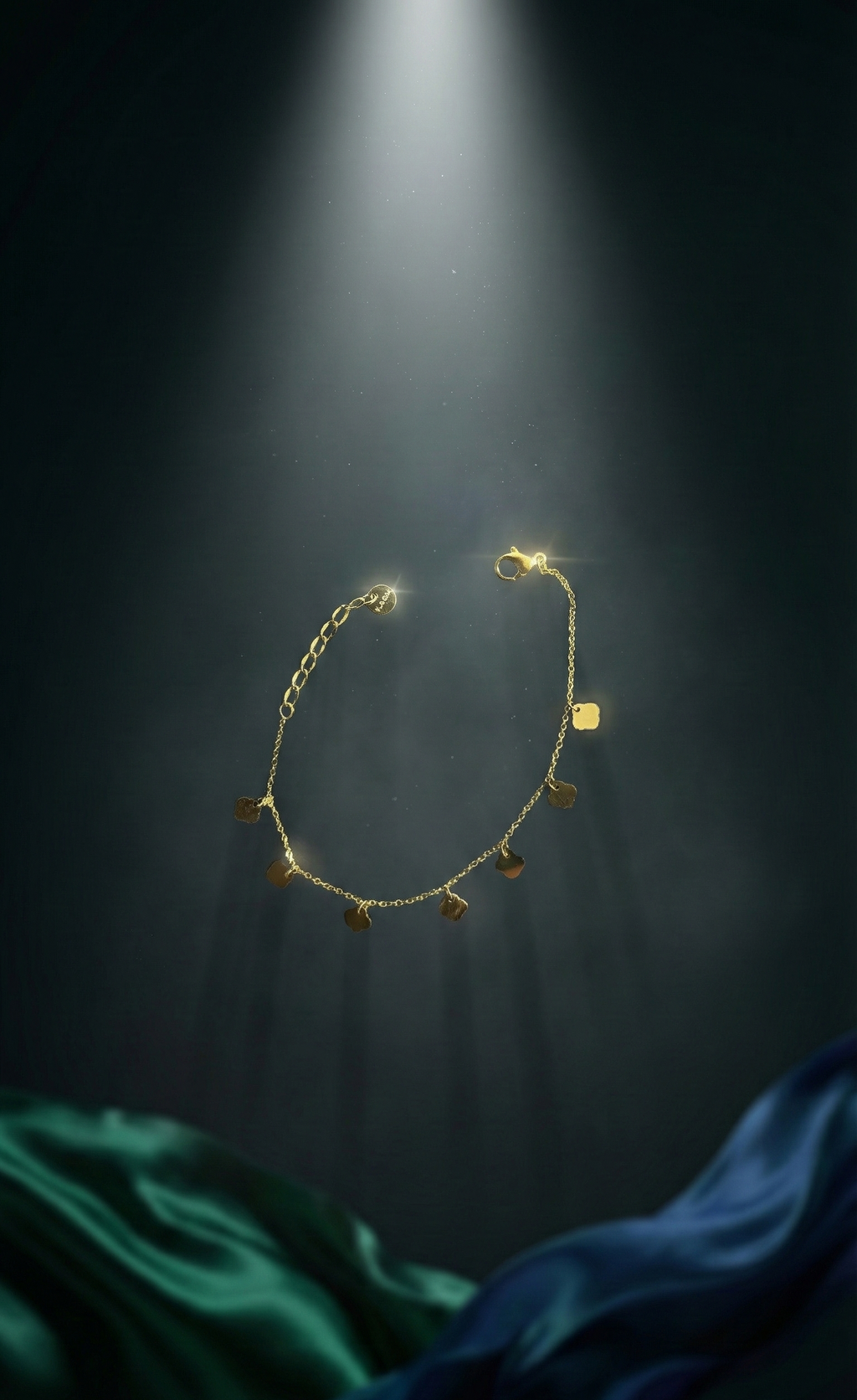 Golden Disc Charm Bracelet