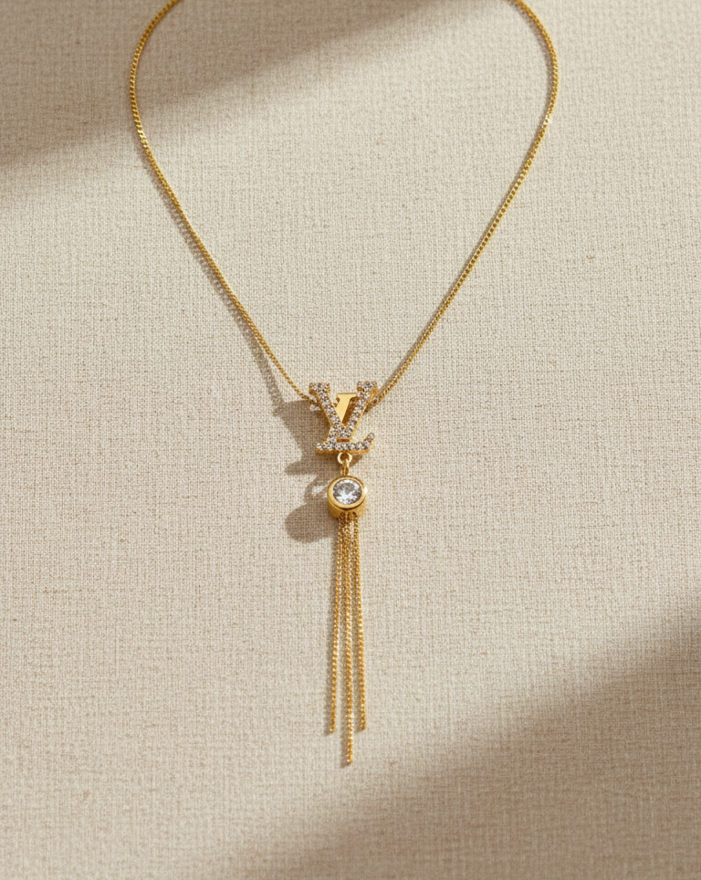 Crystal Tassel Pendant Necklace