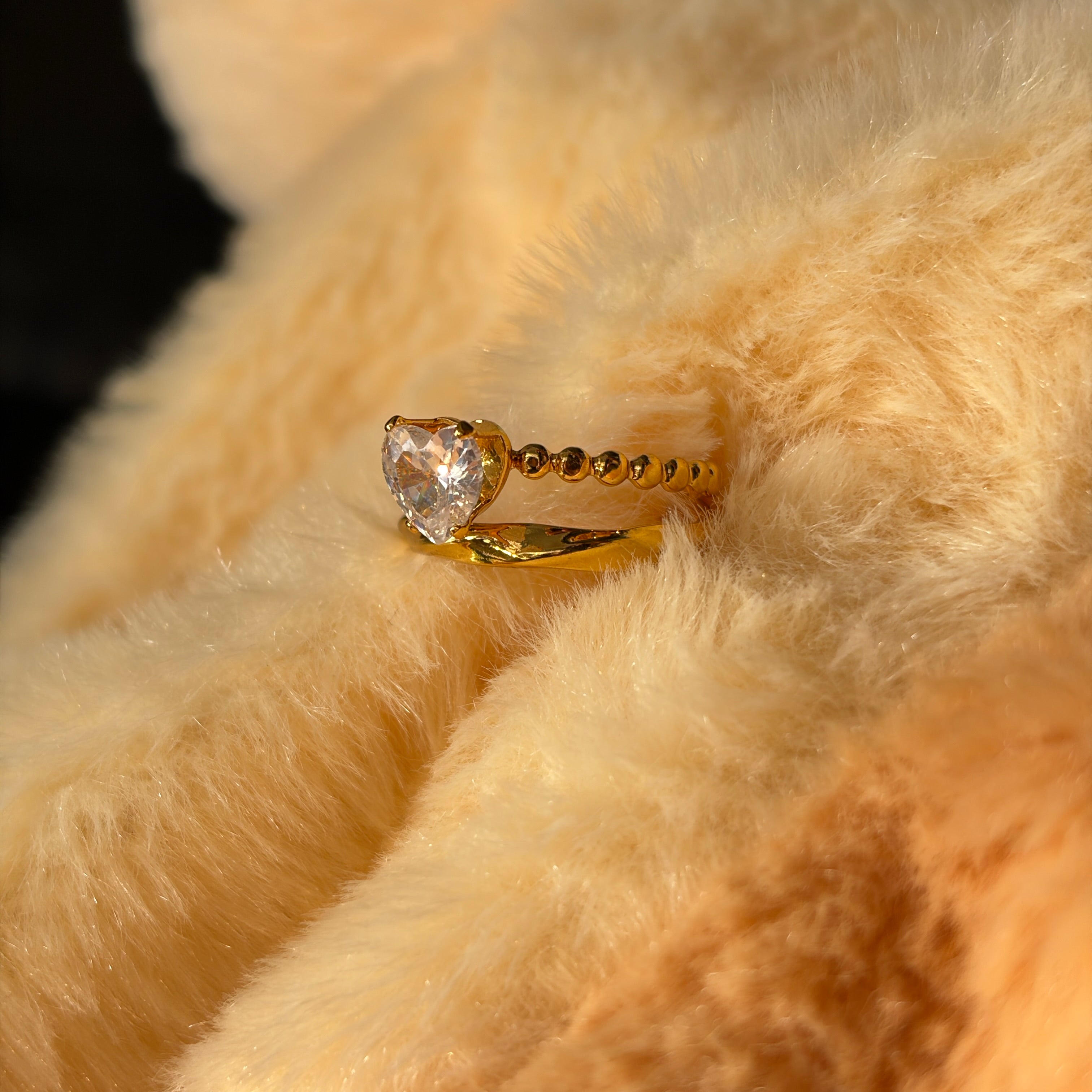 New Heart Stone Ring