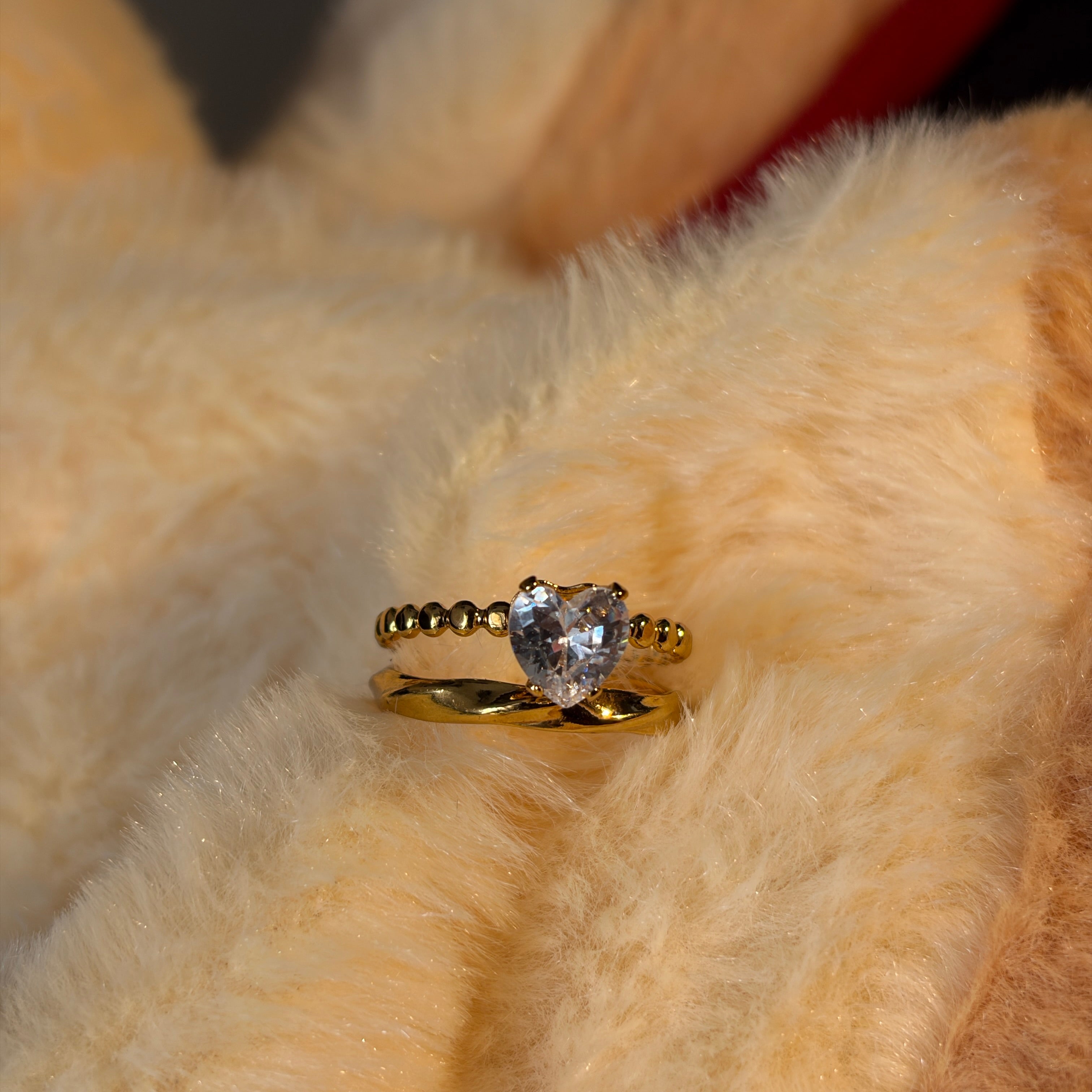 New Heart Stone Ring