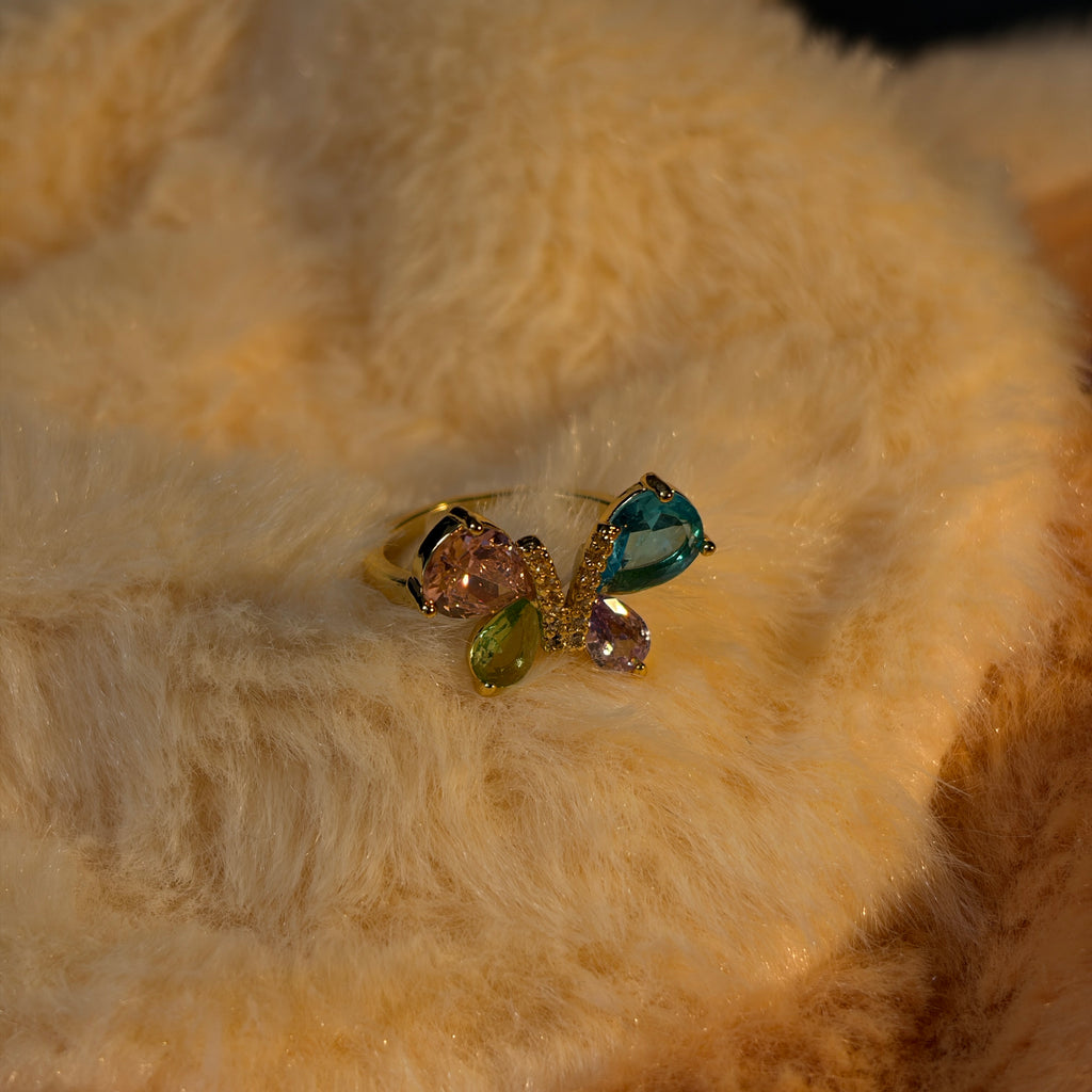 Butterfly Stone Adjustable Ring