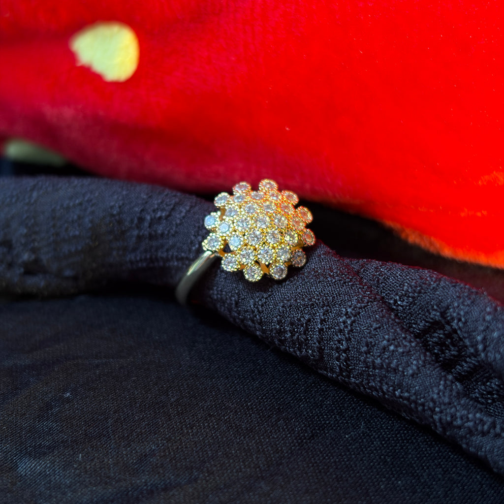 Cluster Floral Sparkle Ring
