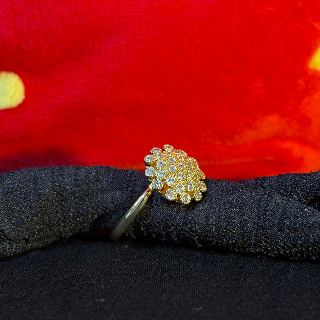 Cluster Floral Sparkle Ring