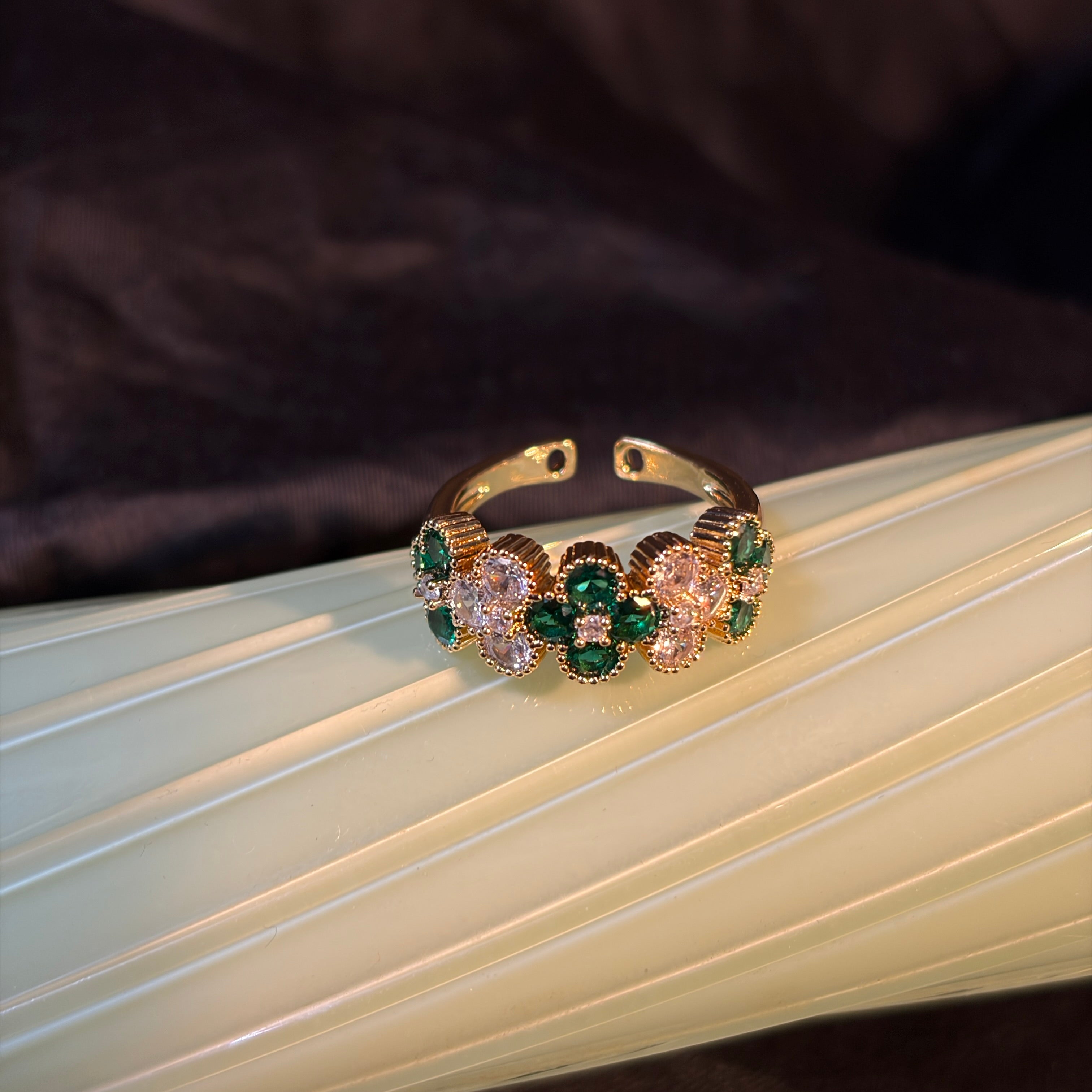 Elegant Floral Cluster Ring