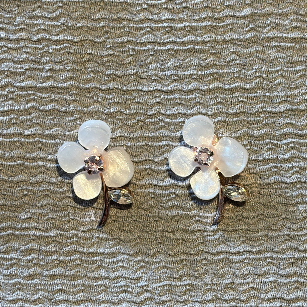 White Blossom Earrings