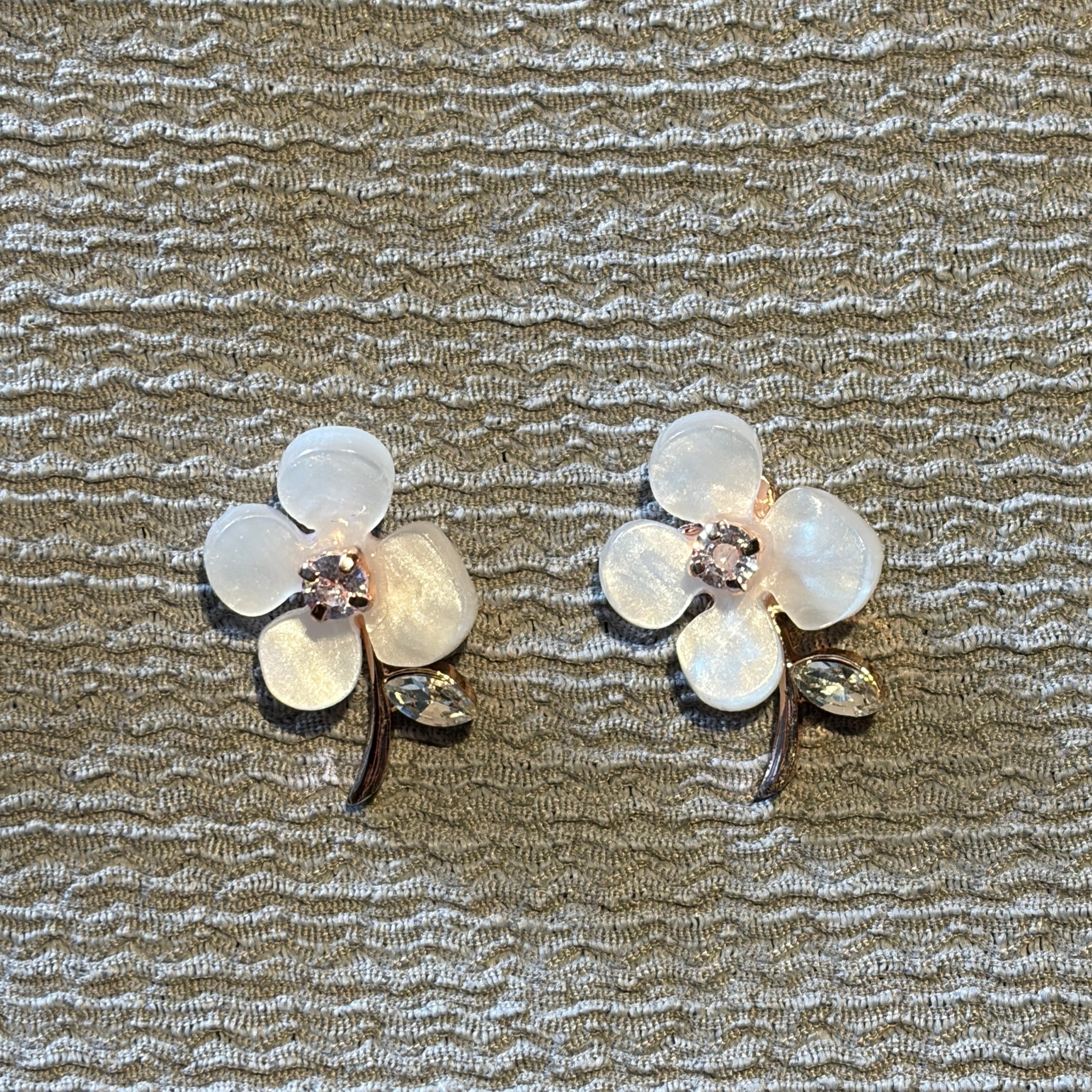 White Blossom Earrings