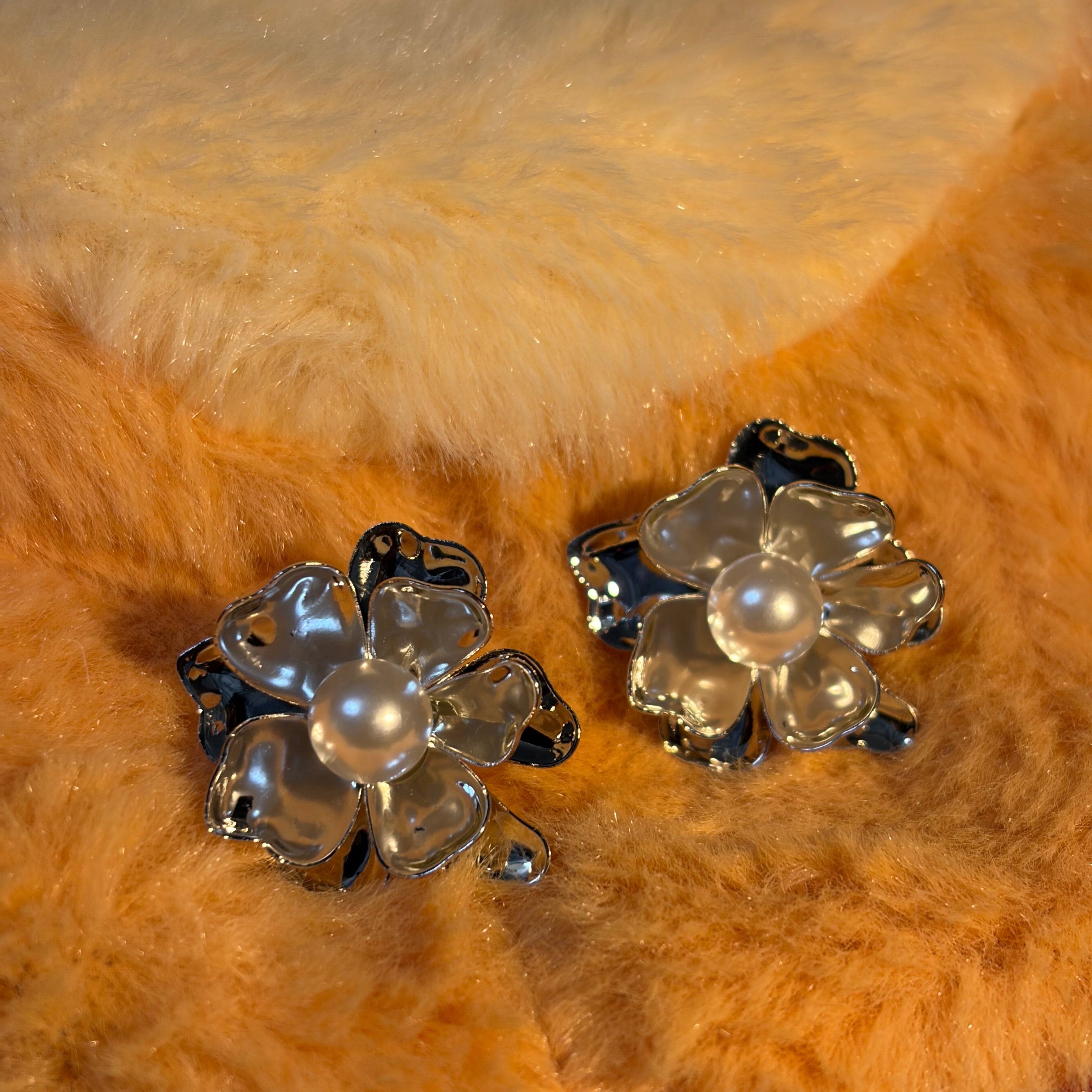 Petal Pearl Bloom Stud Earrings