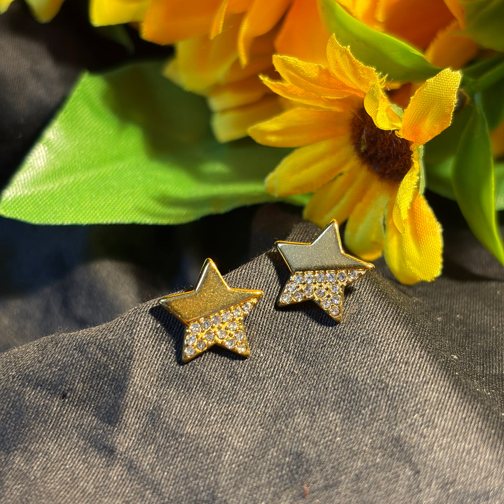 Sparkling Star Stud Earrings