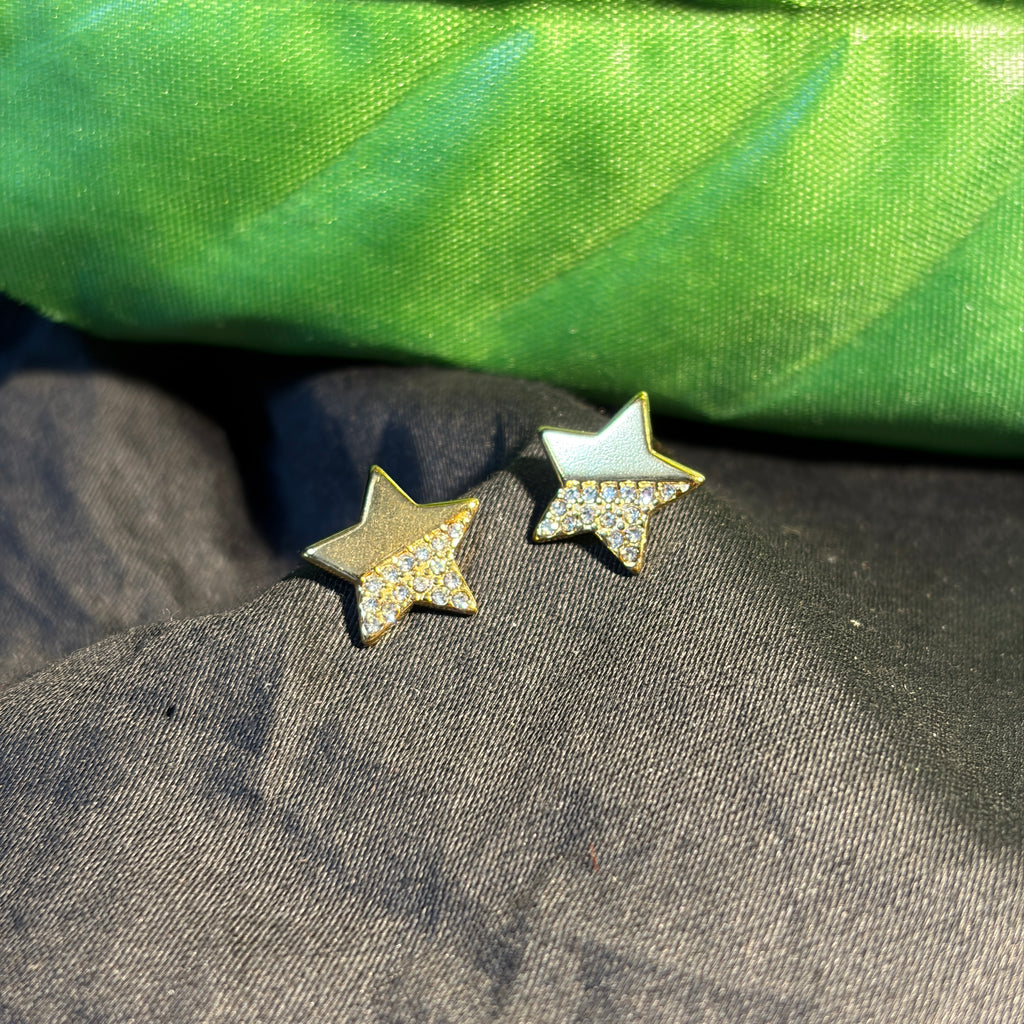 Sparkling Star Stud Earrings