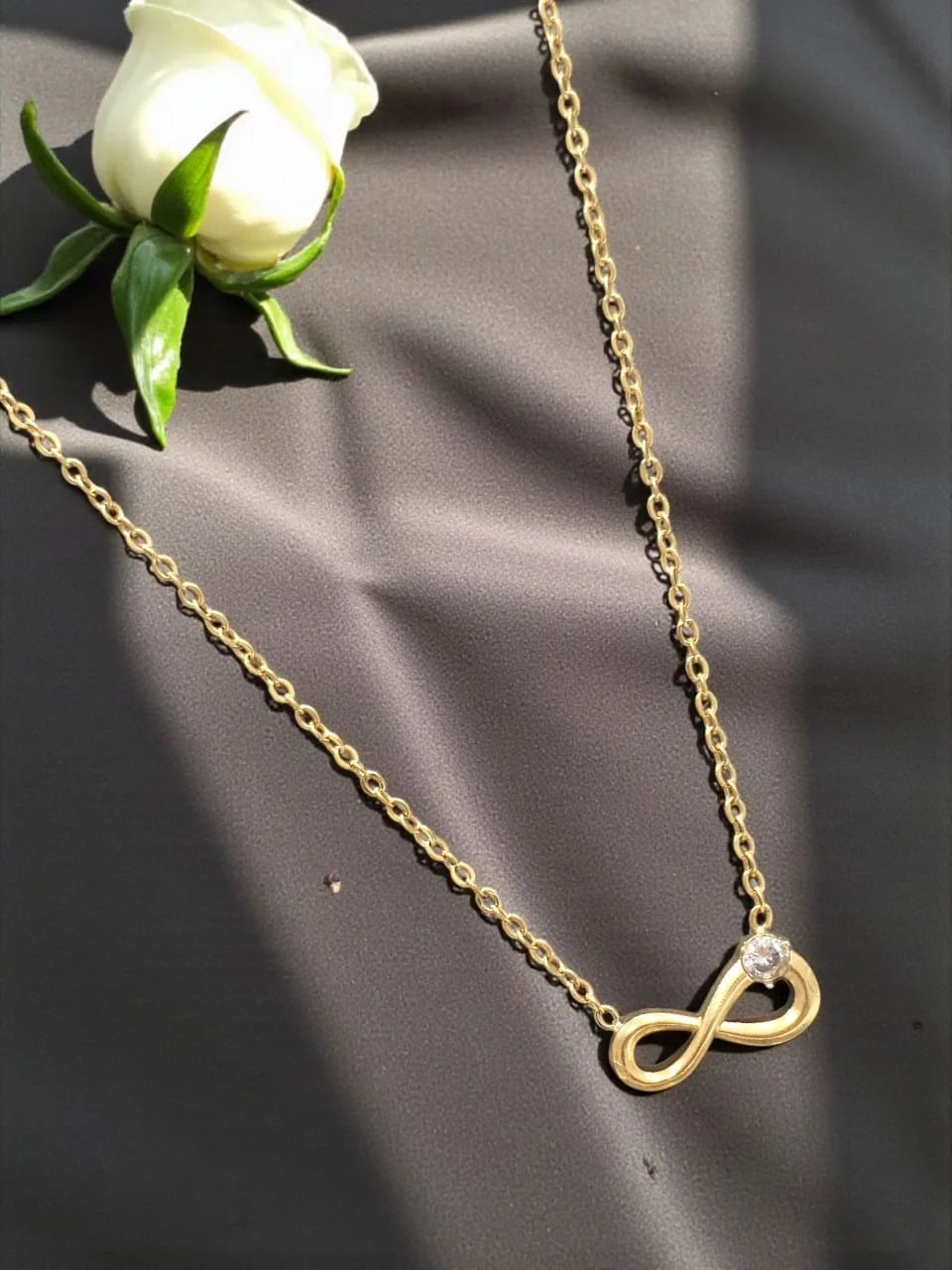 Infinity Figure Shiny Necklace